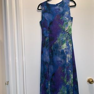 Zac Zac Posen artsy print maxi dress size S